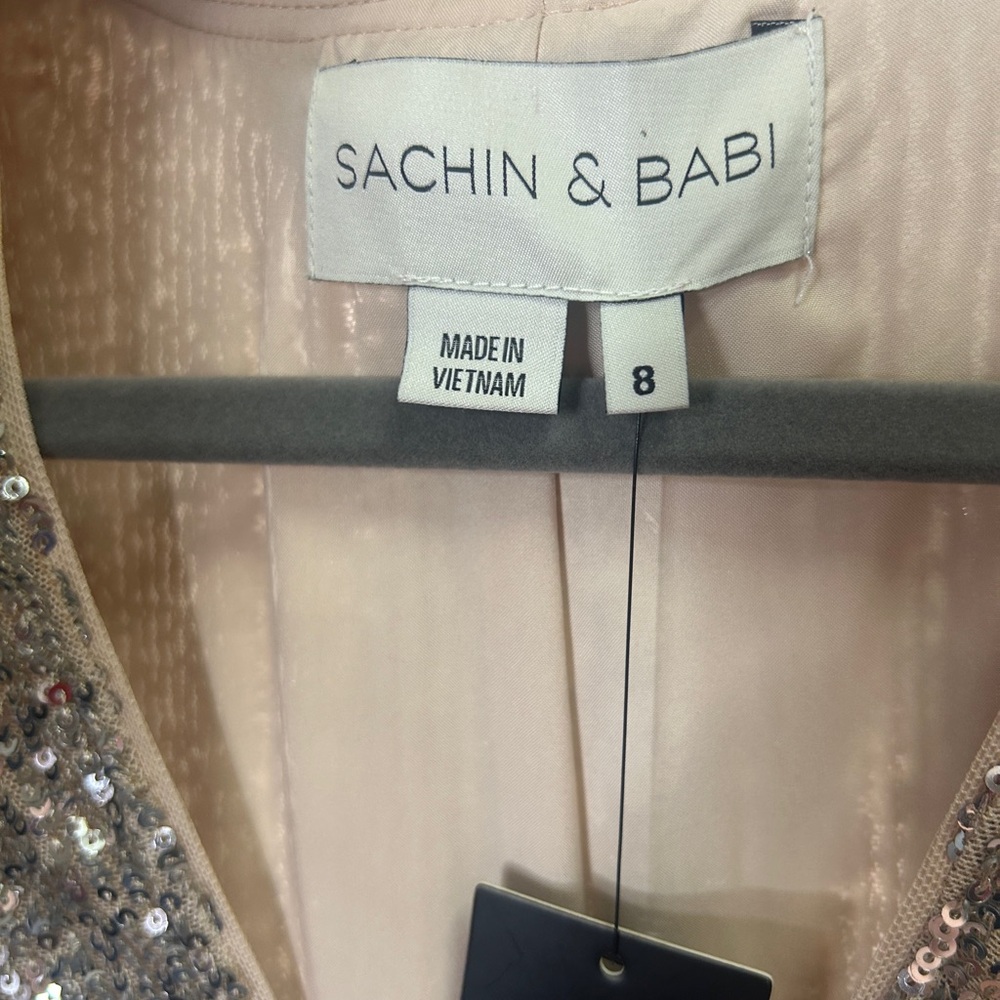 Sachin + Babi Silver Sequin Abigail Dress - Picture 6 of 6